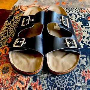 Madden girl sandals, worn once, black size 11